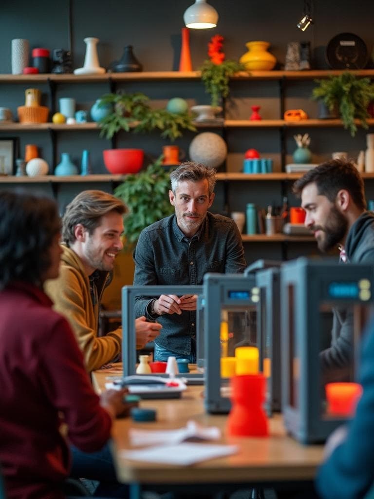 Printora founders in a 3D printing workshop